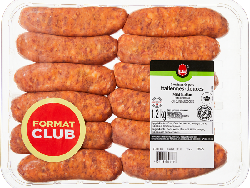 Saucisses de porc italiennes